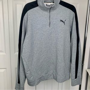 PUMA Men’s 3/4 zip Gray Sweatshirt